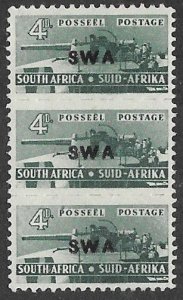 South-West Africa # 149 Wartime Weapons Vertical Strip/3   (1)  Unused