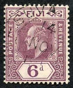 FIJI KEVII SG112 6d Dull Purple Fine Used