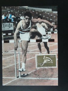 olympic games Sapporo hurdling maximum card France 1972 ref 101376