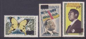 Central African Republic 58-60 MNH Full Surcharged Set Very Fine