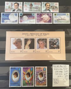Belize MNH Selection #374//1091- SCV=$16.30