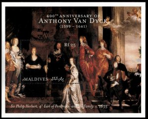 Maldives 2000 - Van Dyck Art - Souvenir Stamp Sheet - Scott #2437 - MNH