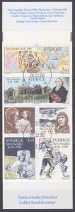 1988 Sweden  1473-1478/B156 used Astronauts on the Moon, Hockey, Art 7,50 €