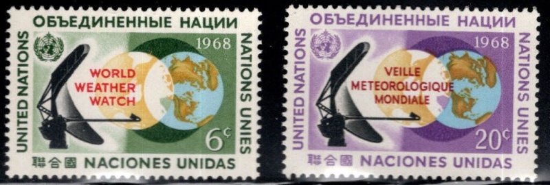 United Nations UN Scott 188-189 stamp set MH*