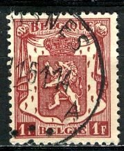 Belgium; 1945: Sc. # 282; Used Single Stamp