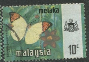 STAMP STATION PERTH Malacca #78 Butterfly Type State Crest Used  1971