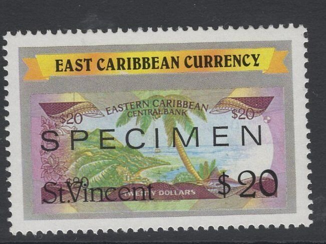 ST.VINCENT SG1115ss 1987 EAST CARIBBEAN CURRENCY SPECIMEN MNH 