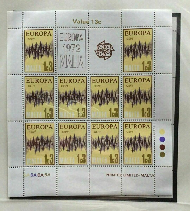 Yugoslavia Malta Bulgaria Romania Czech 1970s Europa Sheets AlbumGM648