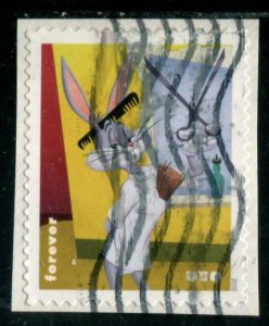 5494 US (55c) Bugs Bunny 80th Anniv SA,  used on paper