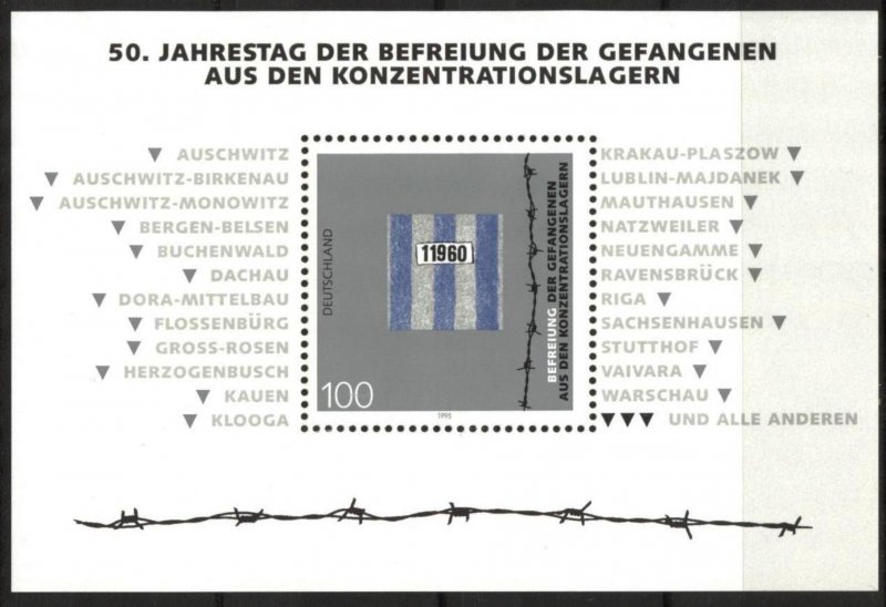 Germany 1995 Liberation of the Prisoners from the Concentration Camps S/S MNH