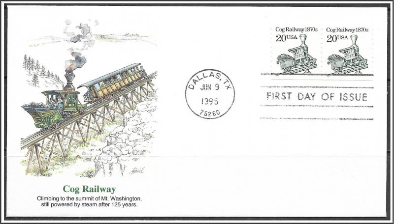 US #2463 Cog Railway Pair Fleetwood FDC