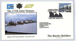 GB QEII *THAMES BARRIER* FDC 1984 London First Day Cover{samwells-covers}ZM79