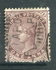 INDIA; 1890s early classic QV issue fine used 1a. value,