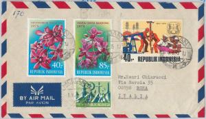 56570 -  FLOWERS: ORCHIDS - INDONESIA -  POSTAL HISTORY:  STAMPS on COVER 1975