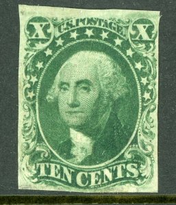 USA 1851 Washington 10¢ Green Type 3 Scott # 15 Unused J916 ⭐⭐⭐⭐⭐⭐ 