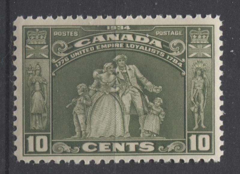 Canada #209 10c Grey Olive Grn 1934 United Empire Loyalists Crm Gum VF-78 NH