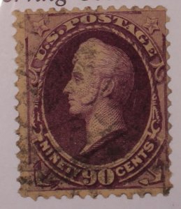 Scott 218 - 90 Cents Perry - Used - Nice Stamp - SCV - $225.00