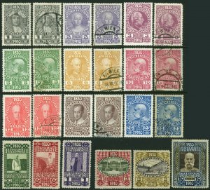 AUSTRIA #128-136 #139-144 Birthday Jubilee Issue Postage Collection Used MLH MNH