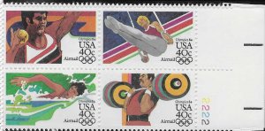 US#C105-108a  $0.40 1984 Olympics Plate Block of 4 (MNH) CV $7.50