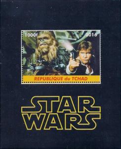 Chad 2016 Star Wars Han Solo Chewbacca Stamp Souvenir Sheet 3B-489