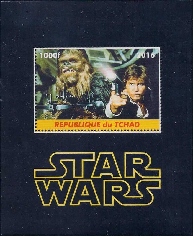 Chad 2016 Star Wars Han Solo Chewbacca Stamp Souvenir Sheet 3B-489