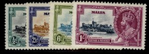 MALTA GV SG210-213, SILVER JUBILEE set, M MINT. Cat £26. 