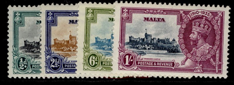 MALTA GV SG210-213, SILVER JUBILEE set, M MINT. Cat £26. 