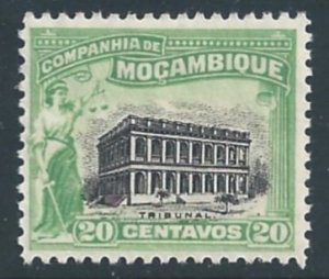 Mozambique Company #131a NH 20c Court House at Beira Light Green & Black