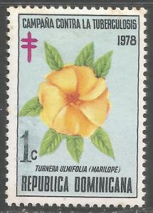 DOMINICAN REPUBLIC RA84 MOG FLOWER E843