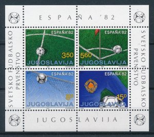 [112376] Yugoslavia 1982 World Cup football soccer Spain Souvenir Sheet MNH