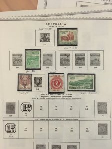 Collection of mint Australia stamps on Minkus pages