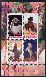 BURUNDI - 2009 - Horses   - Perf 4v Sheet #1 - Mint Never Hinged