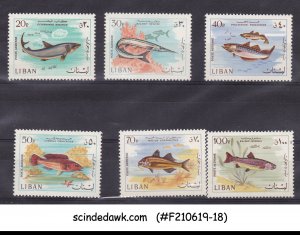 LEBANON - 1968 FISH / MARINE LIFE - 6V - MINT NH