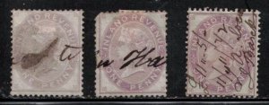 GREAT BRITAIN Scott # ??? Used x 3 - Queen Victoria Revenue Stamps