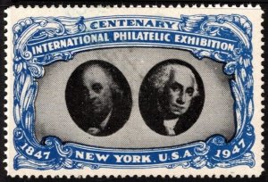 1947 US Poster Stamps Centenary International Philatelic Exhibition Set/4 MNH