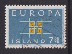Iceland  #358  used  1963 Europa   7k
