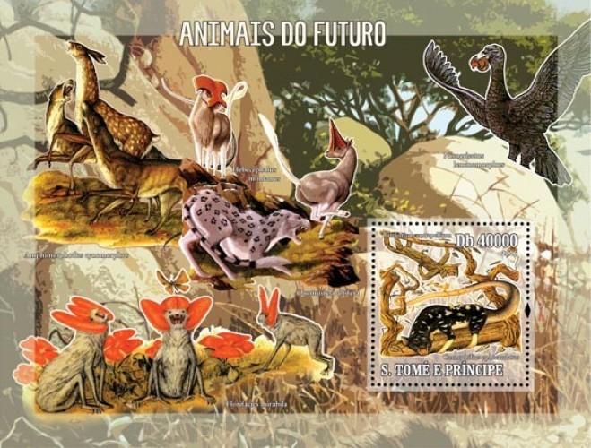 SAO TOME E PRINCIPE 2006 SHEET ANIMALS OF THE FUTURE WILDLIFE st6208b