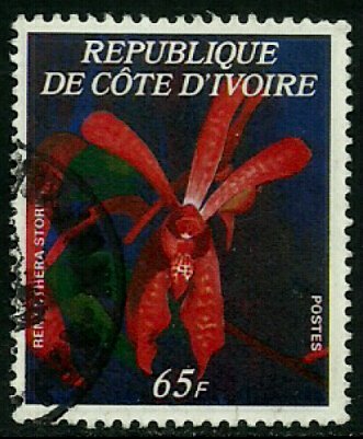 Ivory Coast #447D Used Stamp - Flowers (d)