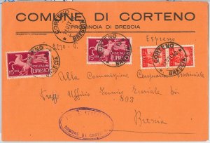 57128 - REPUBBLICA - STORIA POSTALE: ESPRESSI su BUSTA da CORTENO 1948