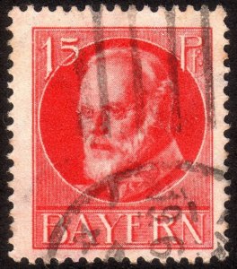 1916, Bavaria 15pf, Used, Sc 101