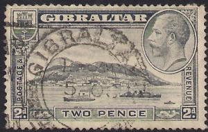 Gibraltar 1931 - 33 KGV 2d Grey Rock Gibraltar SG 112 ( J1324 )