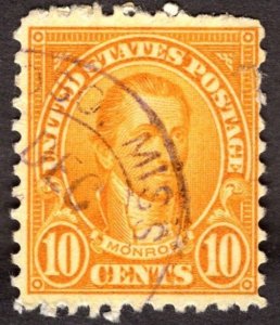 1927, US 10c, James Monroe, Used, Sc 642