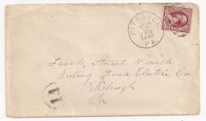 2c Lake #219D on cover w Pittsburgh PA carrier handstamp (14)