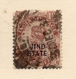 India Jhind 1914-27 Early Issue Fine Used 1.5a. Optd 272896