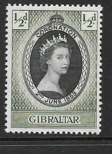 GIBRALTAR SG144 1953 CORONATION MNH