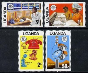 UGANDA - 1976 - Telecommunications  - Perf 4v Set - Mint Never Hinged