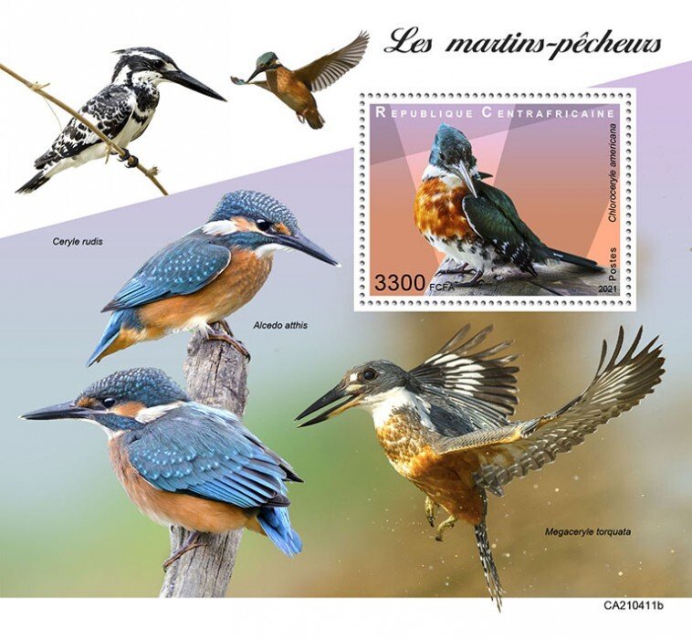 C A R - 2021 -Kingfishers - Perf Souv Sheet - Mint Never Hinged