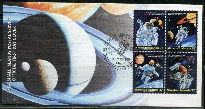 MARSHALL ISLANDS 2004 SPACE WALK SET FIRST DAY COVER