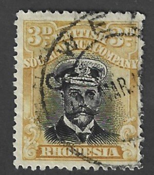 Rhodesia Scott # 124a 3p Used King George V 2019 CV $4.25