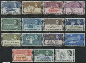 British Antarctic Territory 1st QEII set to the £1 mint o.g. F-VF Scott #1-15 